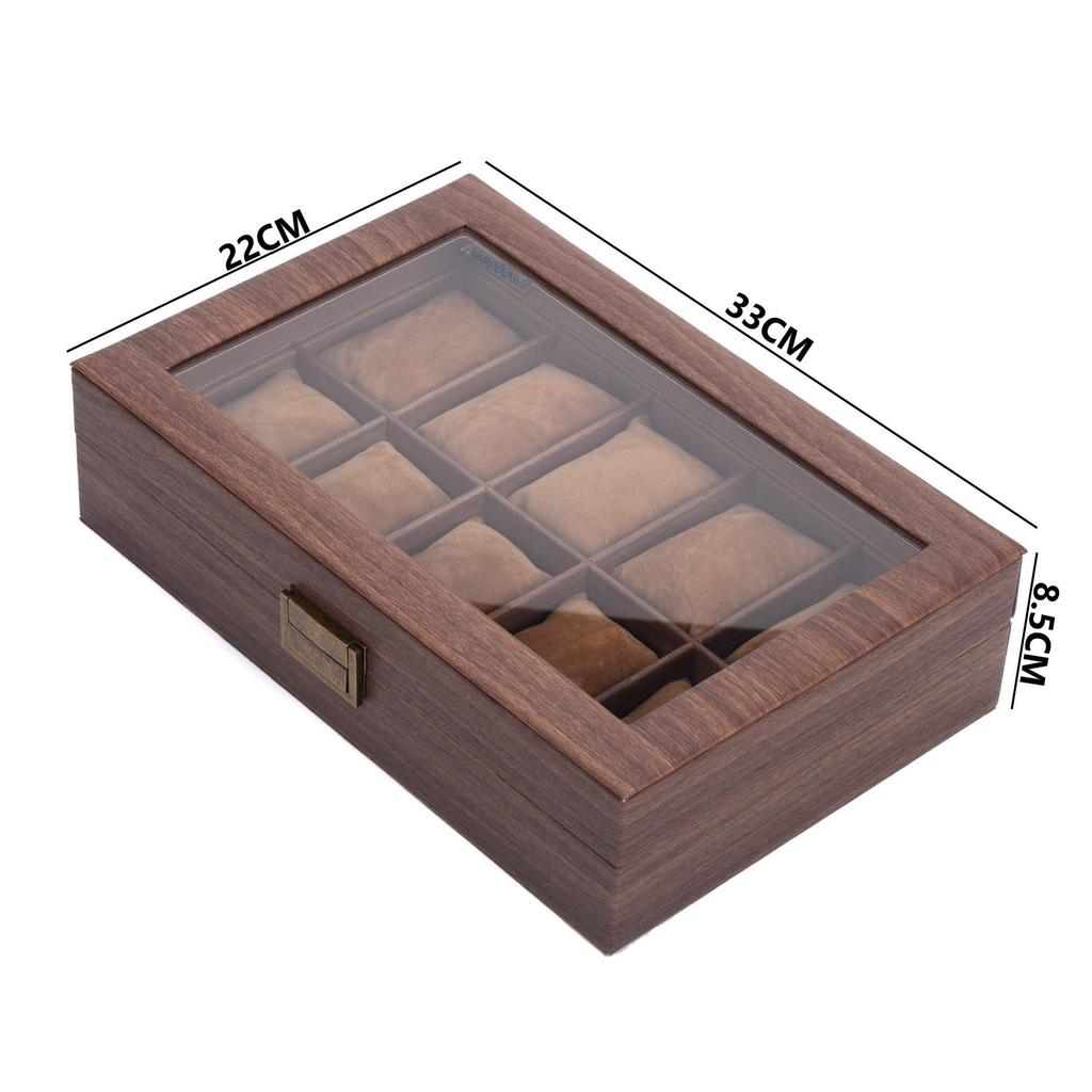 Reodoeer Деревянный PU Коробка для хранения часов Коллекционный кейс для хранения 10 часов Кейс, Коробка,