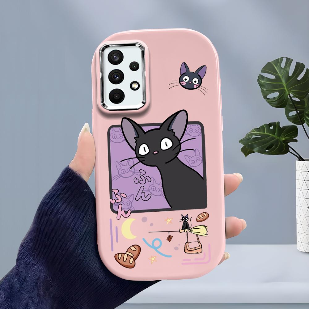Милый милый кот жидкий силиконовый чехол для телефона Samsung Galaxy S24 S23 S20 FE Plus Ultra Note 20 10 A51 A52 A54 A73 противоударный мягкий чехол