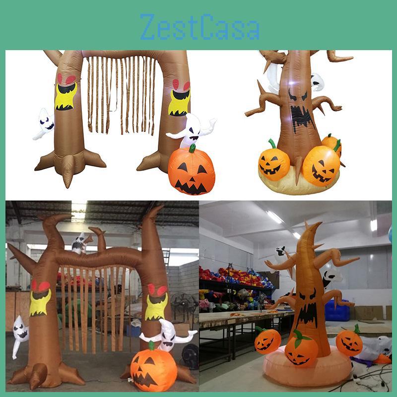 Привлекательная надувная арка в виде куклы-призрака на Хэллоуин с яркими светодиодными огнями для вашего сада