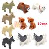 MOC Animal Figure Brick Building Blocks Pet Zoo Dog Penguin Cat Clown Fish Bird Bear Bat Squirrel Owl DIY Model Toys Girls Kids