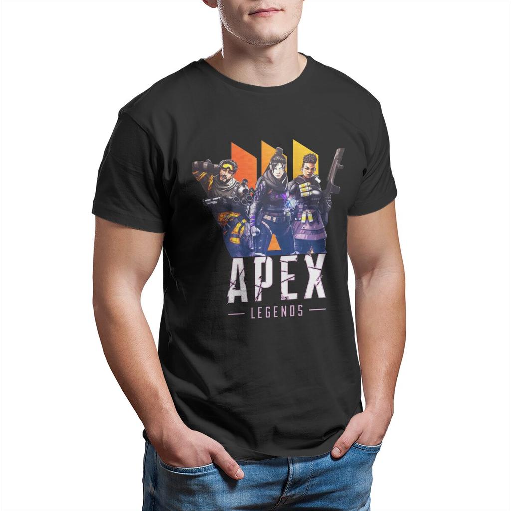 Unisex shirt Cotton Oversize Large Size Apex Legends video game Pure Cotton vintage  Oversized  printed t-shirt plus size Men's clothi Unisex,gift,Top