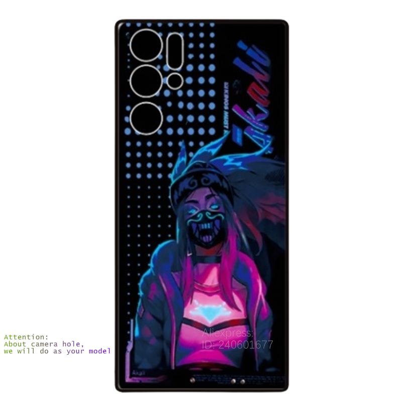 Светящийся чехол-вспышка для ZTE Nubia Red Magic 10s 10 Pro 9S 9 Pro 8 8s 7 7s 6 6s Защитный светодиодный чехол Akali Fundas Capa
