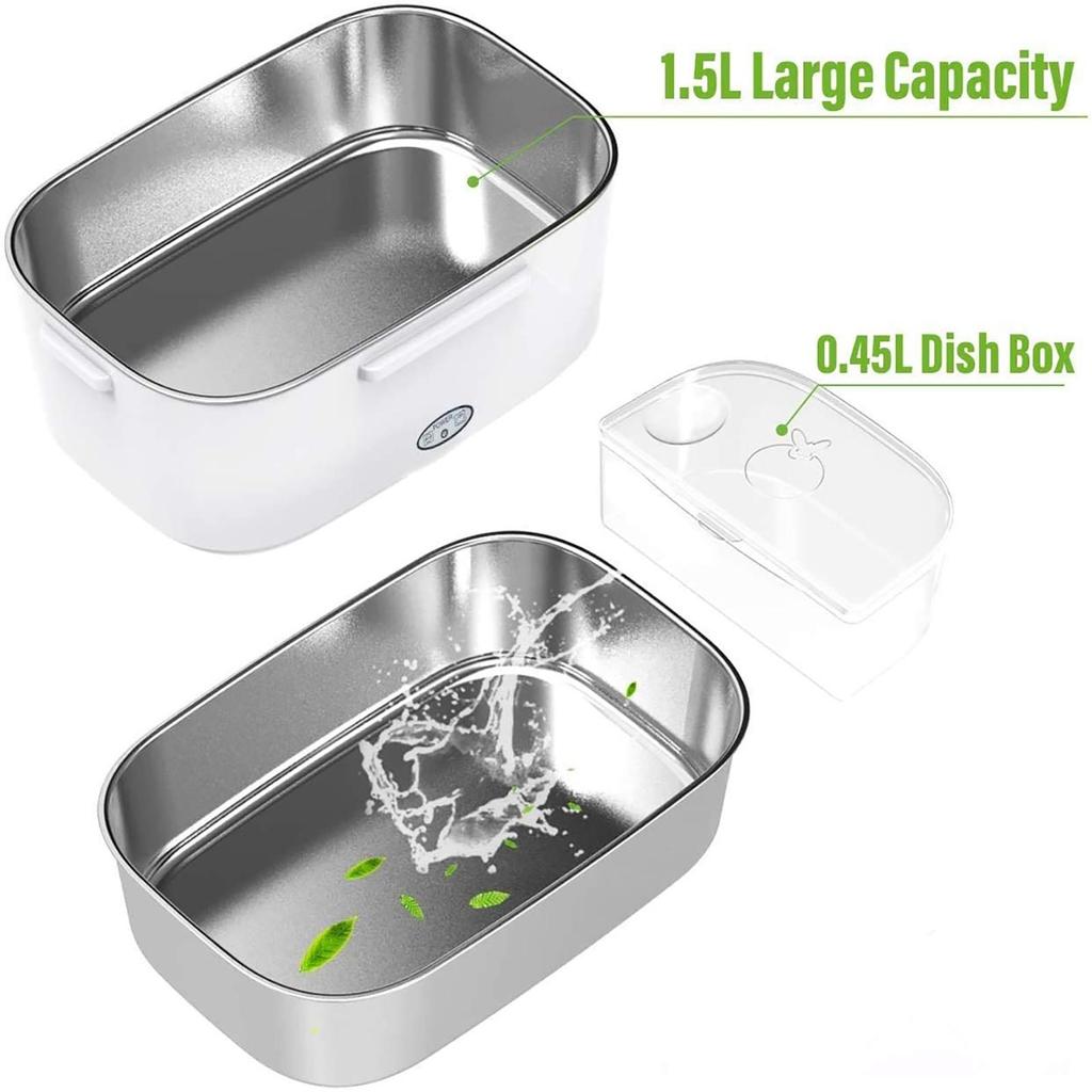 3 In 1 Electric Lunch Box Mobile Stainless Steel Lunch Box Car Kitchen Dual-use