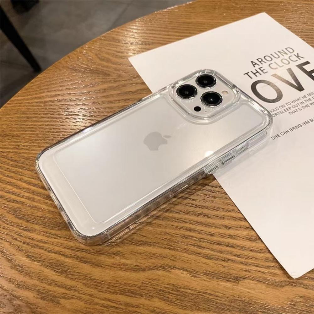 Прозрачный Космический Чехол Подходит для IPhone16pro Защитный Чехол Apple 17Air Чехол для Мобильного Телефона 15 Мягкий Чехол 14 Простой