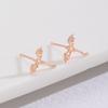 Small Vintage Dragon Earrings Personality Flying Dragon Stud Earrings Metal Stud Earrings  Daily