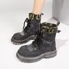 Женские ковбойские ботильоны для снега, повседневная обувь, зимняя новинка 2025 года, дизайнерские брендовые туфли на плоской подошве, ботинки «Челси» в готическом стиле, женские ботинки