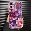 Красивая мраморная чехол-кейс с цветочным принтом для Samsung Galaxy A57 A56 A52 A36 A37 A52 A17 A14 A16 A26 A24 A55 A54 A15 A34 A35 A25