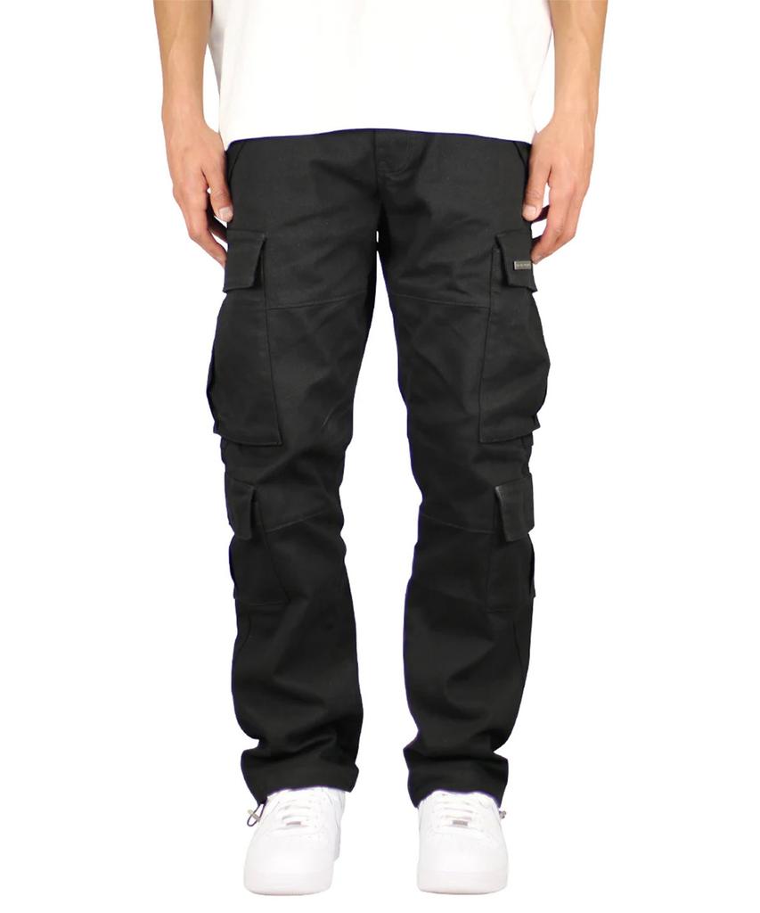 Джинсовые брюки-карго Haipeodenim Black с 8 карманами
