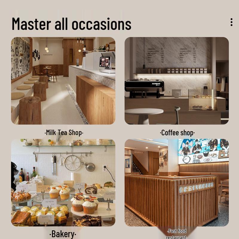 Canvas Kitchen Apron - Thick, Printed Waist Apron for Cafe, Waiter, and Milk Tea Shop