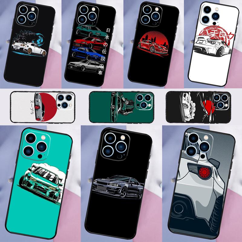 JDM Car Cover For Samsung Galaxy S24 Ultra S25 S22 S23 Plus S20 S21 FE S9 S10 S23 FE Phone Case