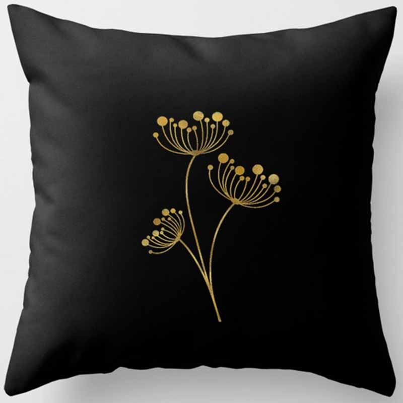 Черно-желтая квадратная наволочка, украшение для дома, чехол для автомобильного дивана 45 см * 45 см