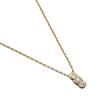 3P Necklace Vintage Plated Gold/Rhinestone 4.5g Women Used