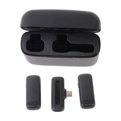 Беспроводной петличный микрофон с чистым звуком, портами Type C, петличный микрофон с чехлом для зарядки для использования на открытом воздухе