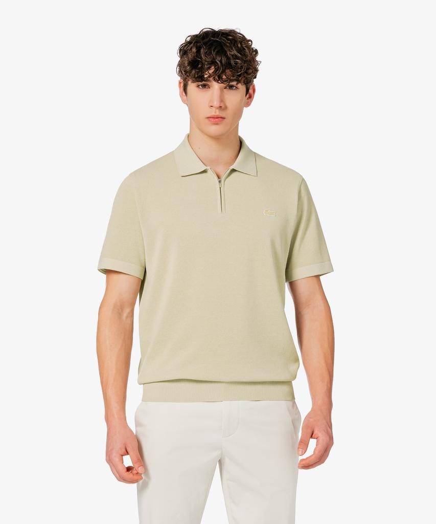 Мужской двухцветный гольф LACOSTE с молнией до середины Ah012E-56G 02S
