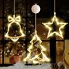 LYUBASA 3Pack Christmas Window Lights Decorations with Timer, Battery Powered Multicolor LED Sucker for Xmas Tree Fireplace Indoor Decor