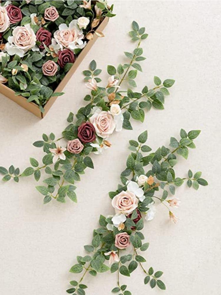 2 шт./компл., украшения для свадебного прохода, стулья, задняя скамья, композиция из цветов розы для уличного декора для свадебной церемонии, празднования