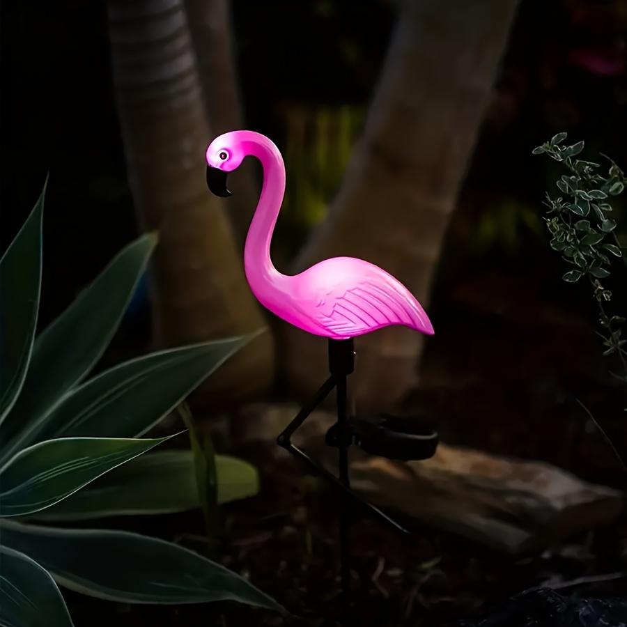 Flamingo Solar Lights, Outdoor Flamingo Patio Decoration, Flamingo Stake Lights Solar Powered, Decorative Lawn Decorative Garden Stakes Patio Pon