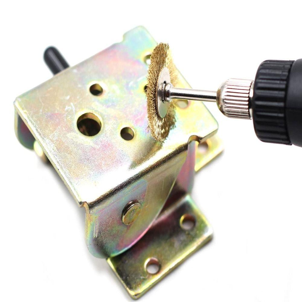 20 шт. Латунные проволочные щеточные диски 3*25 мм Полировальные чистящие инструменты Роторный инструмент Латунный щеточный диск Проволочная щетка Ржавчина