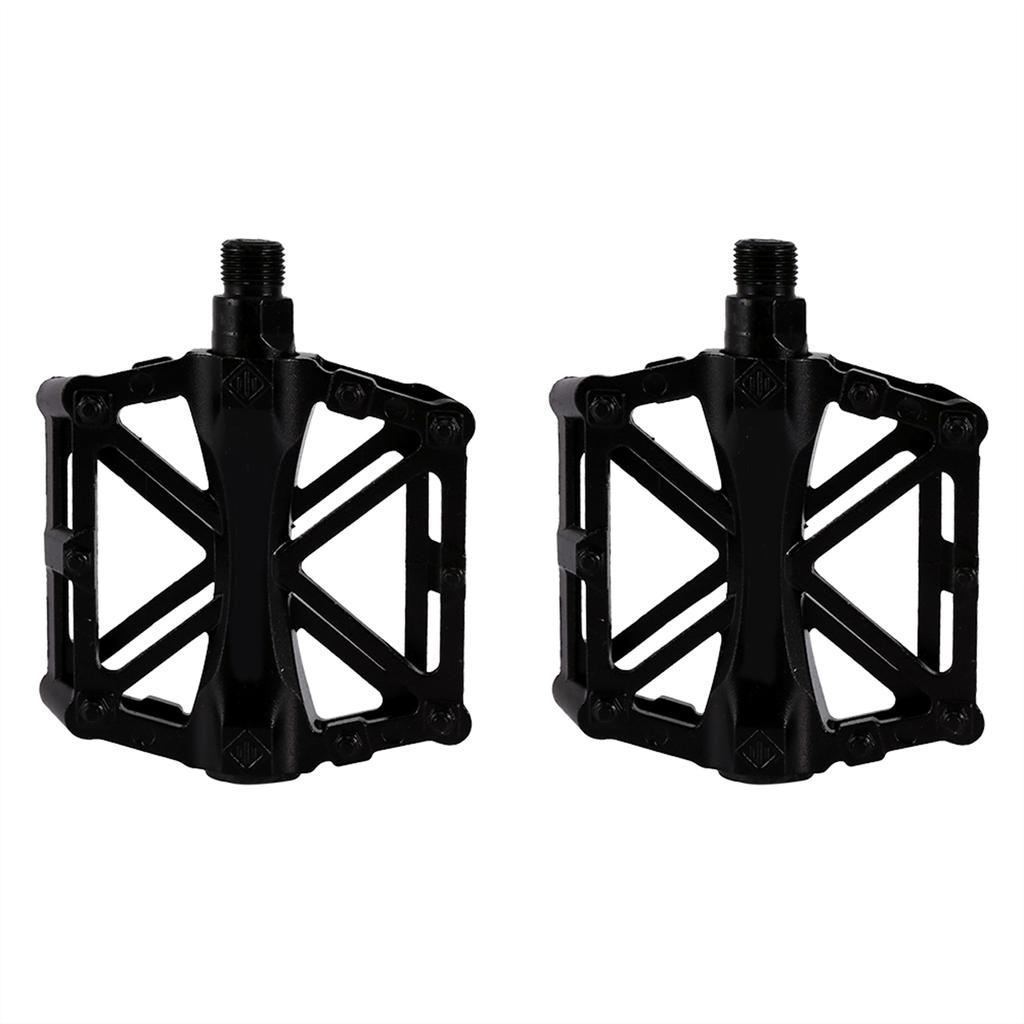 1 пара противоскользящих легких алюминиевых педалей для горного велосипеда(черный)