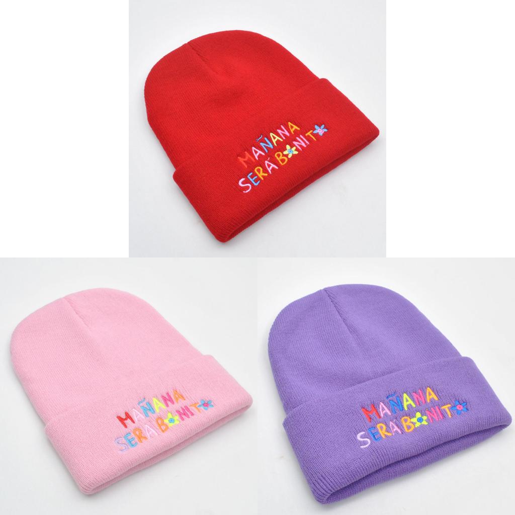 Letter Knit Cap For Adults Windproof Cold Weather Casual Accessory