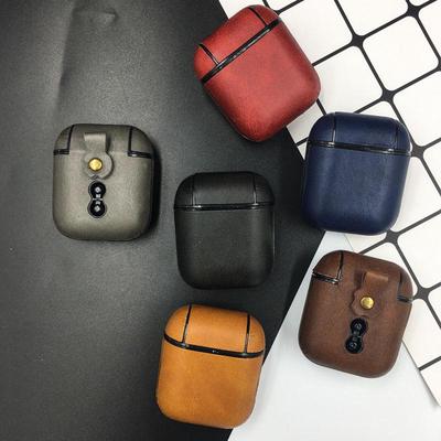 Чехол из искусственной кожи для Airpods 1 2, чехол для гарнитуры AirPods2, защитный чехол для гарнитуры, аксессуары