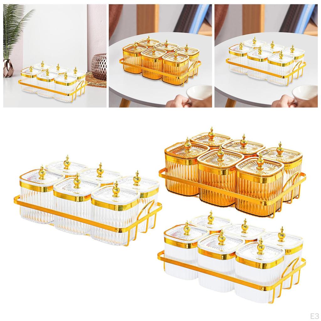 Блюдо для сухофруктов, стильное украшение в скандинавском стиле с крышкой, блюда для закусок, контейнеры для специй для печенья