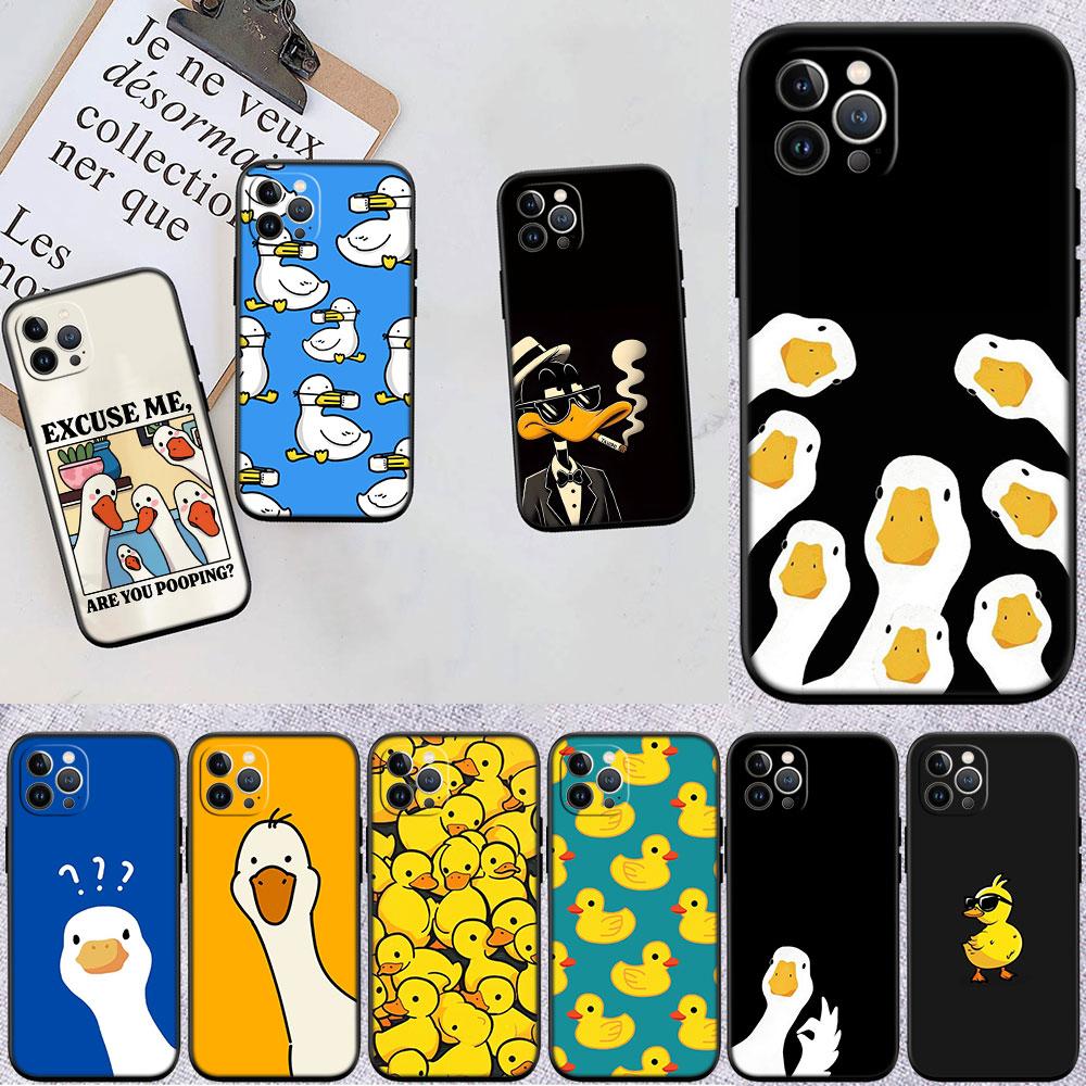 LO40 DUCK Cartoon Soft Shell Phone Case for OPPO A3 Pro A72 A74 A76 A77 A77S A78 A79 A94 A95 A18 A40M A58
