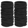 120 Black Hair Ties for Thick and Curly Hair, Strong Hold Ponytail Bands for Women and Men, 4mm Width