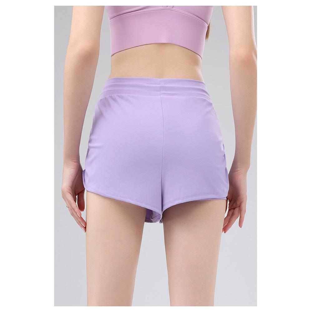 Летние брюки для йоги с высокой талией, плиссированные, на кулиске, имитация двух пар, повседневные, универсальные для бега и спорта, тренировочные и фитнес-брюки с защитой от просвечивания