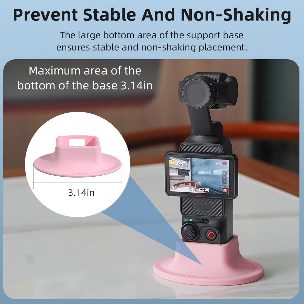 BRDRC For DJI Osmo Pocket 3 Silicone Mount Base Non Slip Desktop Camera Holder