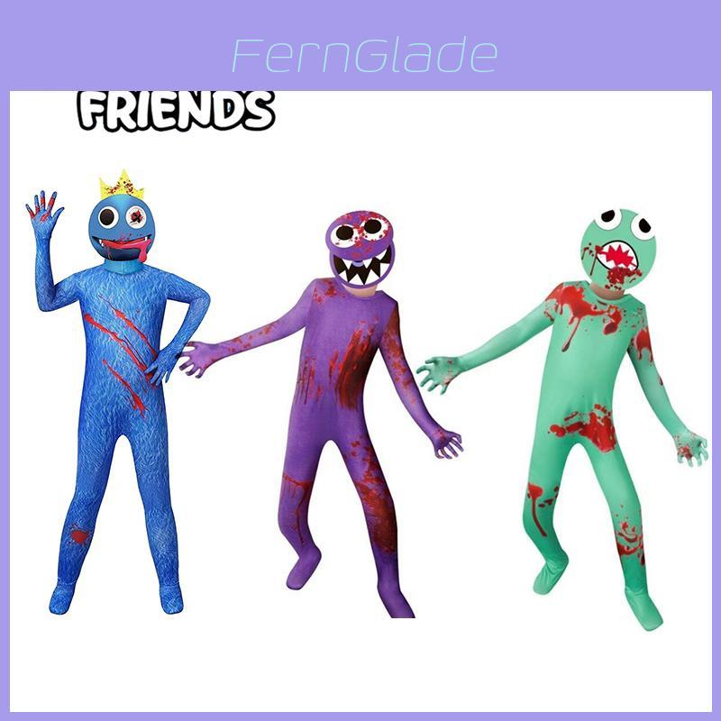 Красочный костюм для косплея Roblox Rainbow Friends, комбинезон для детей и взрослых