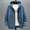 Plus Size Hoodie Men Autumn Winter Fleece Hoodies Solid Color Jacket Hoodies