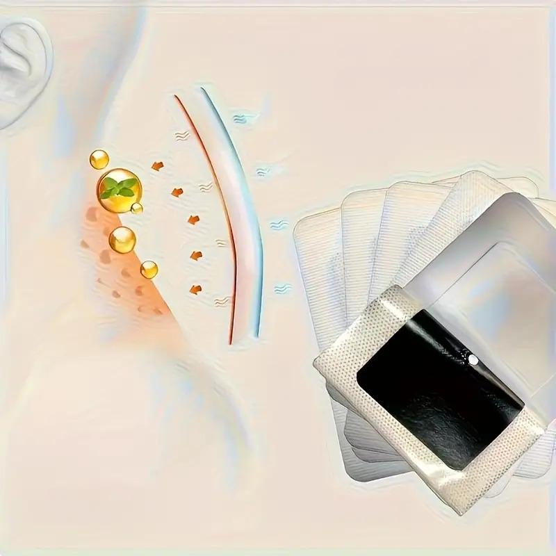 10PCS Traditional Chinese Medicine Hot Compress for Back, Knees, Neck and Shoulders - Black Balm with White Design