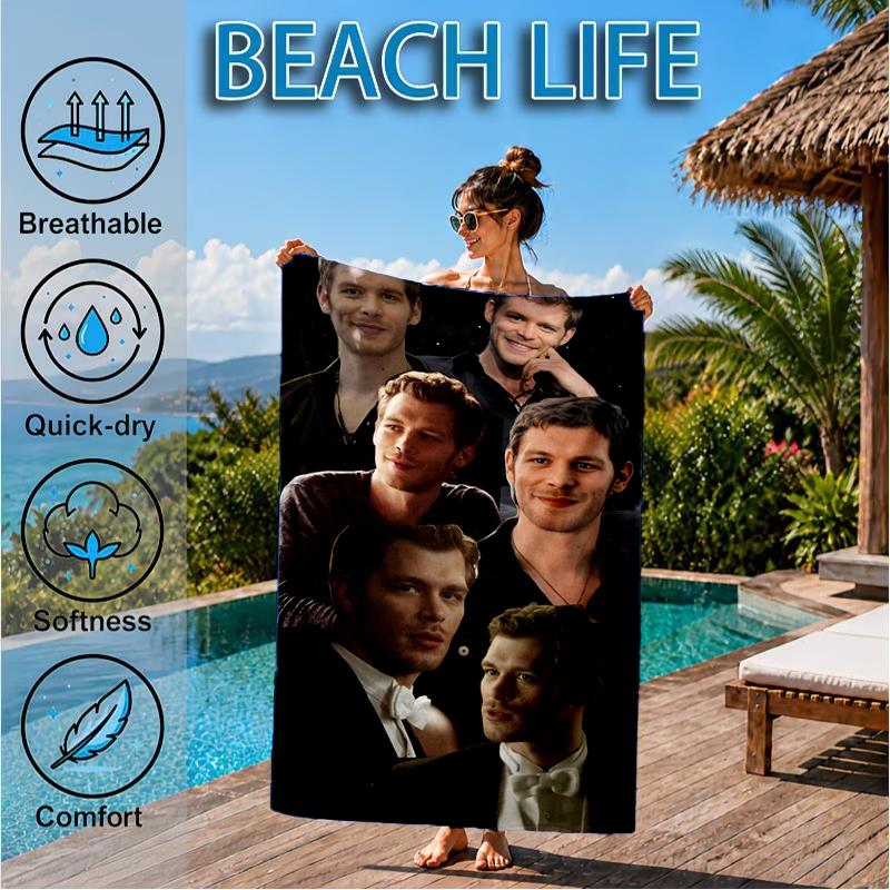 Ladybug Elegance Klaus Beach Towel, Super Soft Microfiber, Perfect Gift for Her/Him, Birthday, for Pool, Beach, Travel, Decor Beach Party