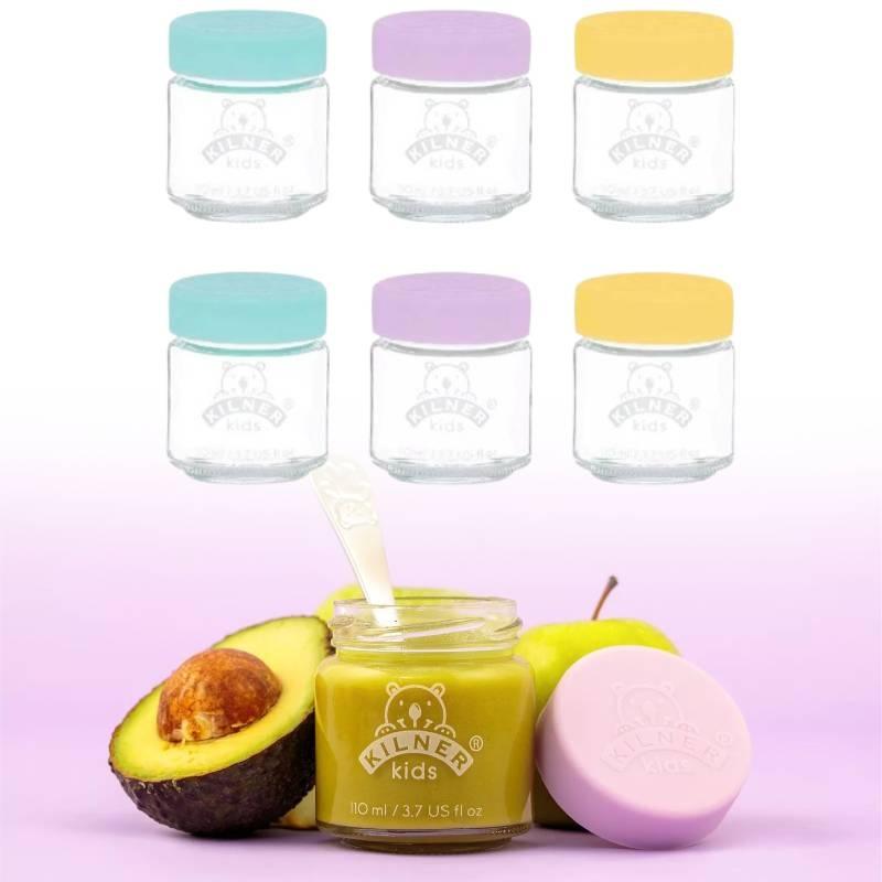 Premium Kilner Baby Food Glass Jar Set Six Versatile Containers For Freshness
