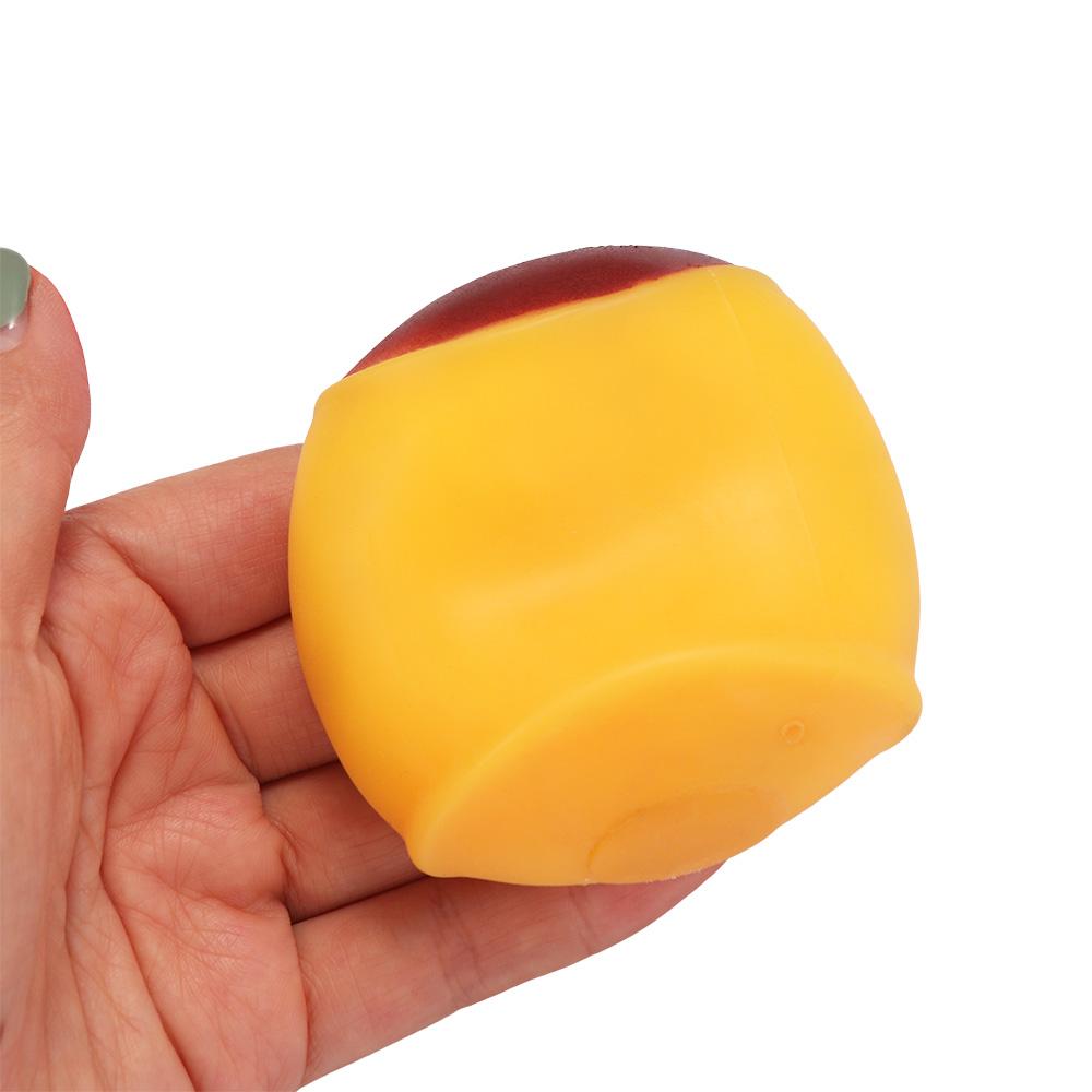 Caramel Pudding Handmade Ball Crispy Sound Pudding Squishy Toy Sensory Squeezing Ball  Kids Adults