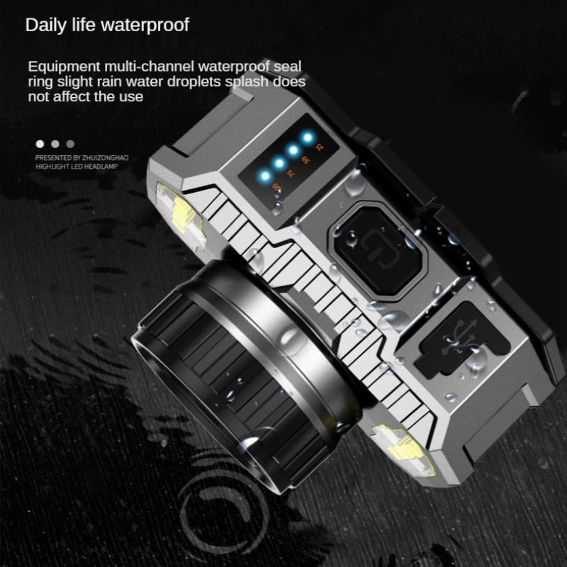 T20 супер мощный встроенный аккумулятор налобный фонарь USB перезаряжаемый светодиодный многофункциональный водонепроницаемый фонарик фонарик для отдыха на природе