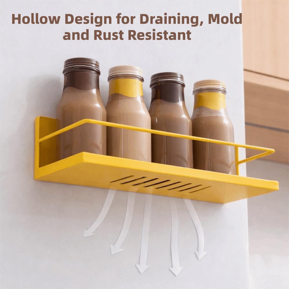 Wall Mounted Refrigerator Magnetic Shelf Punch Free Refrigerator Side Storage Rack Washing Machine