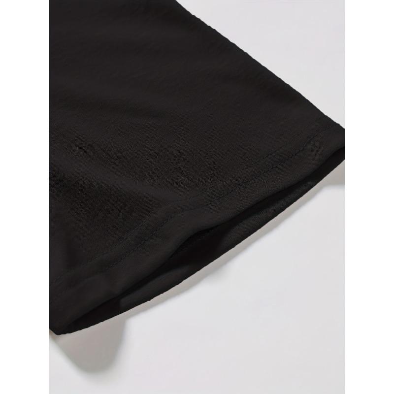 Европейские размеры Мужской креативный топ с принтом-буквой, Повседневная мужская футболка с коротким рукавом и круглым вырезом, слегка эластичная, Мужская футболка для лета, для улицы