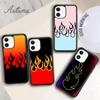 Трендовый чехол для телефона с пламенем для iPhone 11 12 13 14 Pro Max mini X XR XS SE 2020 5 6S 7 8 Plus Samsung Galaxy S21 S22 Чехол-накладка