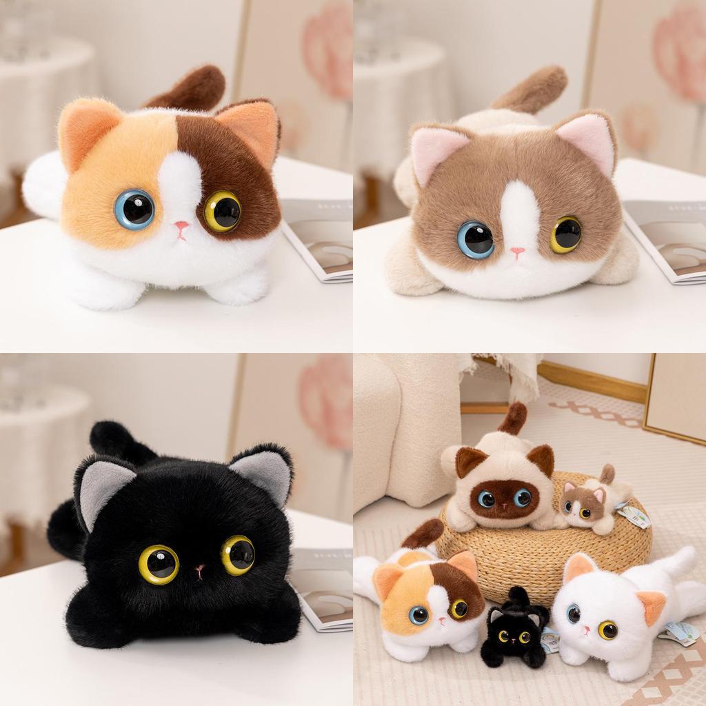 Siamese Cat Stuffed Animal Plush Toy With Ultra Soft Short Pile For Kids Room