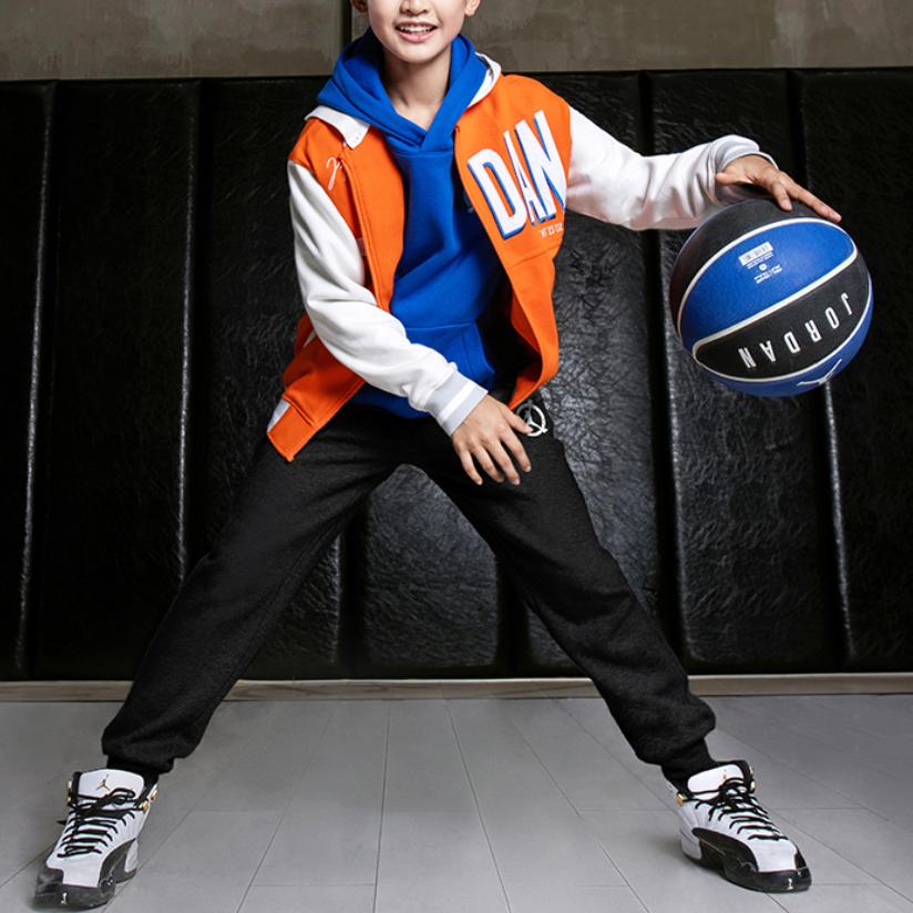 Jordan Детская вязаная куртка с принтом в виде букв и логотипа Детские куртки светло-травянисто-оранжевого цвета FJ6406-891