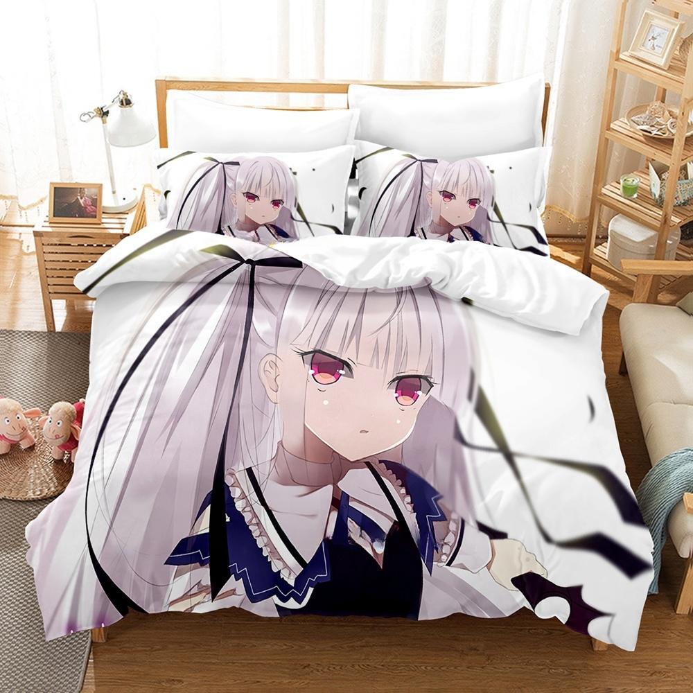 Kawaii Anime Absolute Duo Bedding Collection Duvet Cover Comforter Bed Collection Quilt Cover Pillowcase King Queen Twin Size Boys Girl Adult