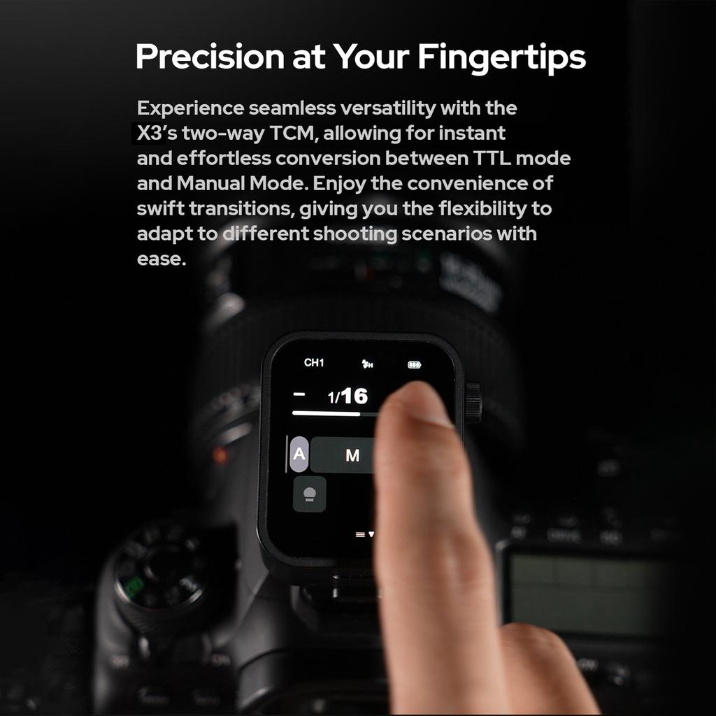 GODOX X3S 2.4G Wireless Flash Trigger Transmitter TTL Autoflash with Large OLED Touchscreen