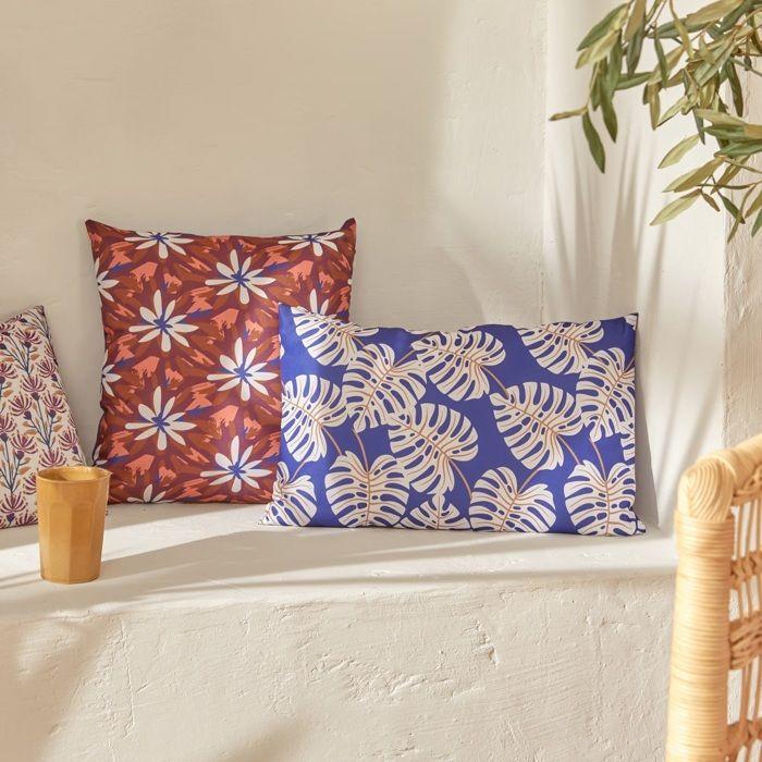 Housse De Coussin - Fala - 30 X 50 Cm - Fleurie - 100% Polyester - Extérieur