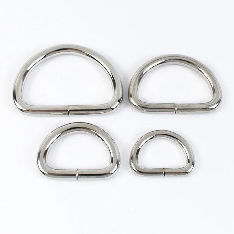 Meetee 10Pcs 13-50mm Metal Buckles Bag Strap O D Ring Buckle Backpack Belt Webbing Dog Collar Loop Clasp DIY Leather Accessories