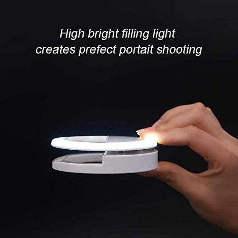 Модная новая светодиодная кольцевая вспышка для селфи, камера-зажим для iPhone и планшета, для сотового телефона Samsung Asahinew