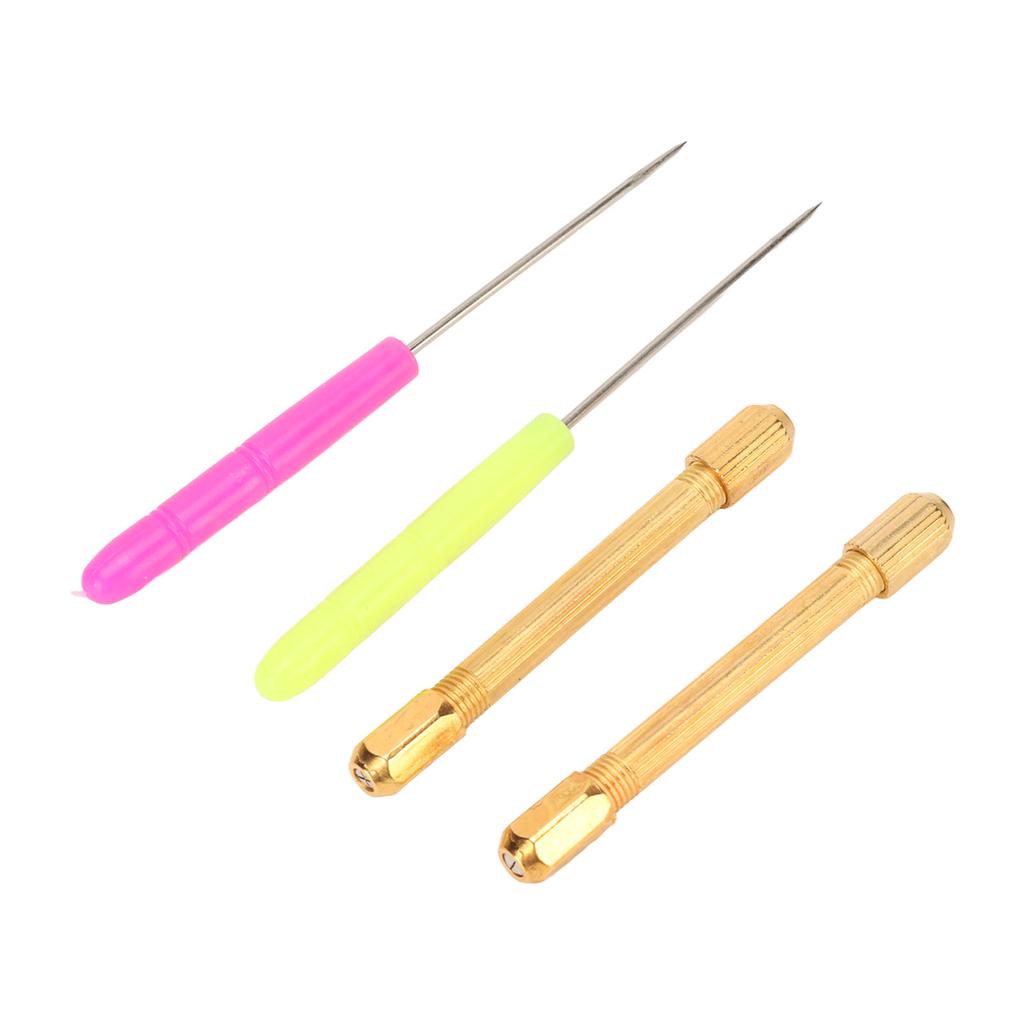 Doll Hair Root Holder Tools with 2 Awls Alloy Handles Long Lasting Lightweight Doll Hair Making