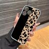 Белый Чехол с Леопардовым Принтом для Apple iphone 17 Pro Max 16 15 Plus Прозрачный Чехол Прозрачный для iphone 16 Художественный Розовый Мрамор