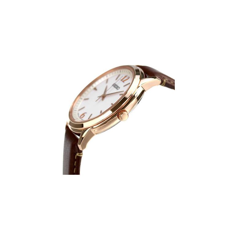 Seiko Мужские часы с кварцевым механизмом на солнечной батарее, ремешок из натуральной кожи коровы, белый циферблат SBPL030